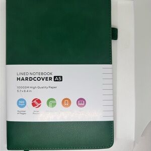 Green Hardcover A5 Notebook